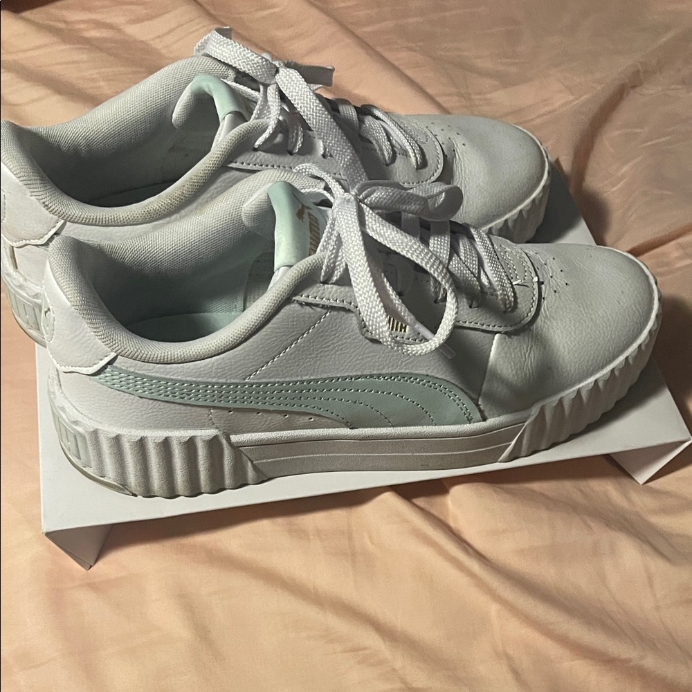 Puma Sneakers with Mint Accents